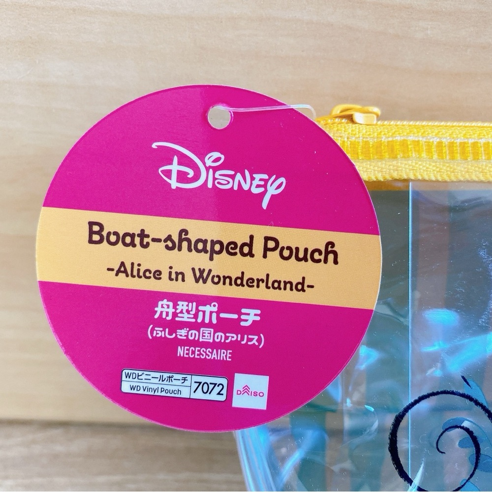NWT Disney Alice in Wonderland Boat-shaped zipper top pouch / Makeup Pouch - Picture 3 of 5